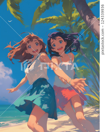 A swimsuit lady 124339936
