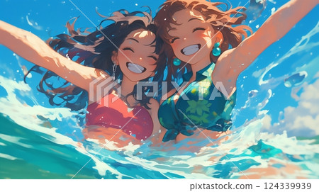 A swimsuit lady 124339939