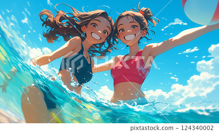 A swimsuit lady 124340002