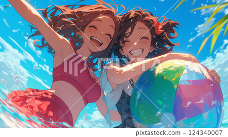 A swimsuit lady 124340007