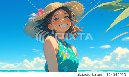 A swimsuit lady 124340013
