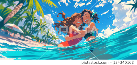 A swimsuit lady A swimsuit lady 124340168