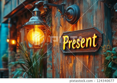 Antique style sign 124340677