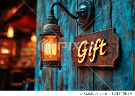 Antique style sign 124340689