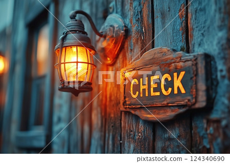 Antique style sign 124340690