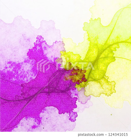 Abstract background with liquid smoke texture, lilac and yellow on white background Abstract background with liquid smoke texture, lilac and yellow on white background 124341015