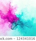 Abstract background with liquid smoke texture, blue and pink on white background 124341016