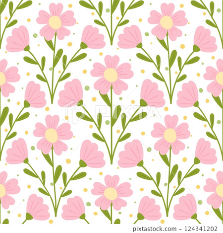 Flowers Seamless backgroud  124341202