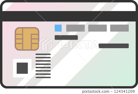 My Number Card (Personal Number Card) Backside Illustration Vector Color Icon 124341209