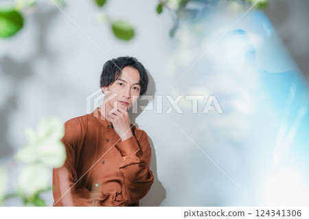 Refreshing male portrait 124341306