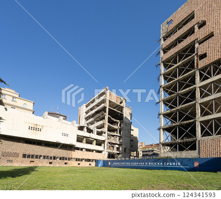 the buildings housing the Federal Secretariat for National Defense of the RSFJ in Belgrade, Serbia the buildings housing the Federal Secretariat for National Defense of the RSFJ in Belgrade, Serbia 124341593