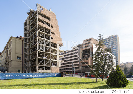 the buildings housing the Federal Secretariat for National Defense of the RSFJ in Belgrade, Serbia the buildings housing the Federal Secretariat for National Defense of the RSFJ in Belgrade, Serbia 124341595