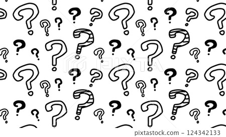 Black question mark background illustration Black question mark background illustration 124342133