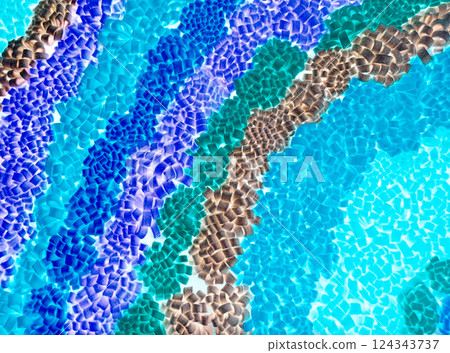 Background image made of colorful felt material in cool colors 124343737