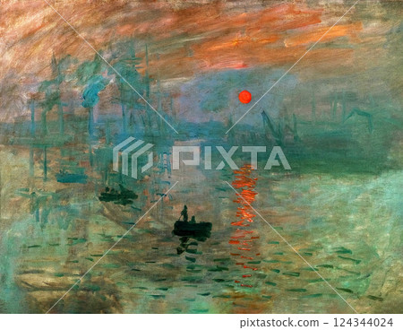 Claude Monet 1840-1296 Impression, Sunrise, 1872, oil on canvas. Marmottan Monet Museum, Paris Claude Monet 1840-1296 Impression, Sunrise, 1872, oil on canvas. Marmottan Monet Museum, Paris 124344024
