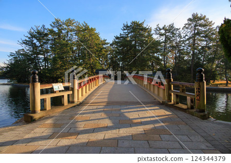 Amanohashidate的旋轉橋 124344379