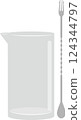 Mixing glass and bar spoon illustration 124344797