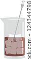 Mixing glass and bar spoon illustration 124344798