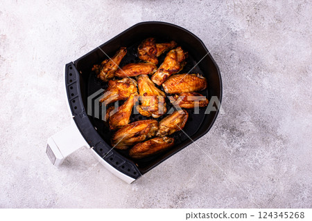 Chicken wings roasted in air fryer Chicken wings roasted in air fryer 124345268