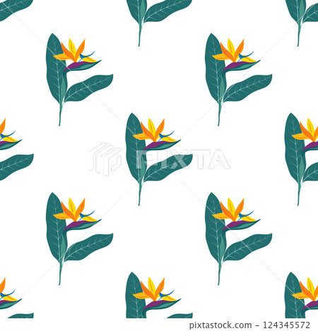 strelitzia seamless pattern strelitzia seamless pattern 124345572