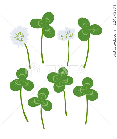 Clover hand drawn illustration clip art Clover hand drawn illustration clip art 124345573