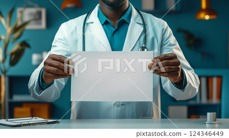 Doctor Holding Blank Paper 124346449