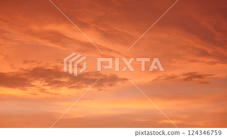 Orange and pink sky after sunset  - can be used as background 124346759