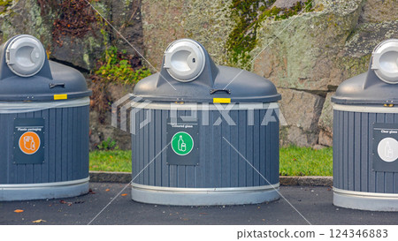 Coloured Glass Recycling Coloured Glass Recycling 124346883