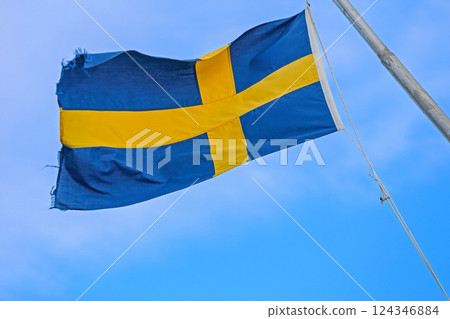 Flag of Sweden Sky 124346884