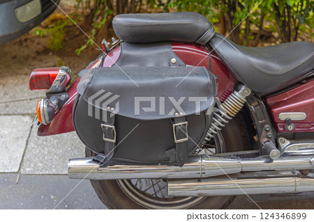 Black Leather Saddlebag Black Leather Saddlebag 124346899