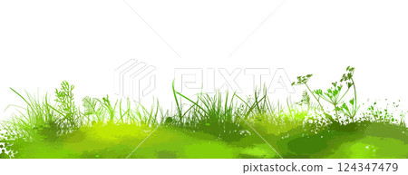 green grass silhouettes . hand drawing. Not AI Vector illustration green grass silhouettes . hand drawing. Not AI Vector illustration 124347479