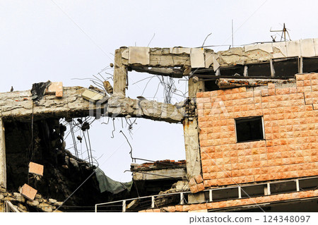 Collapsed building Collapsed building 124348097
