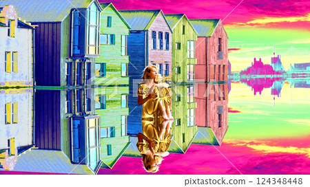 A mirror-reflected landscape of another dimension 124348448