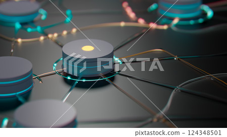 Illuminated Network of Connected Nodes: A Glimpse into Digital Technology Illuminated Network of Connected Nodes: A Glimpse into Digital Technology 124348501