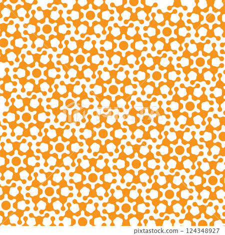 Vector Meta ball Connect Dot Set. Orange Molecule chain. Circle Shapes. Abstract Geometric Dots. Morphing Blob for Pattern, Sticker, Badge, Poster, Web Design 124348927