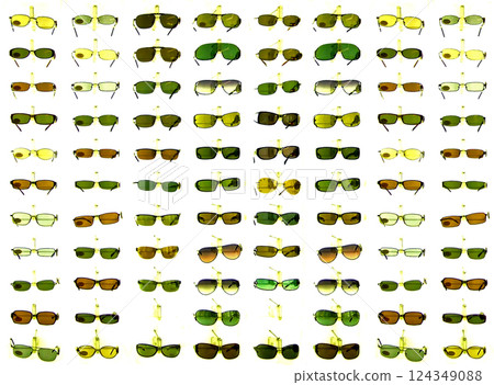 Sunglasses on a shelf 124349088