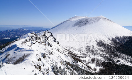 A spectacular view of snow-capped Mount Asama from Mount Kurofuda A spectacular view of snow-capped Mount Asama from Mount Kurofuda 124350034