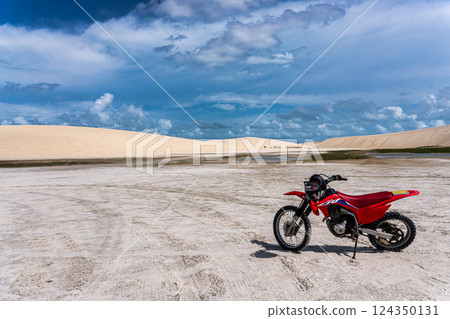 Buggy tour to the Amancio lagoon at Jericoacoara, Brazil. Dunes Buggy tour to the Amancio lagoon at Jericoacoara, Brazil. Dunes 124350131