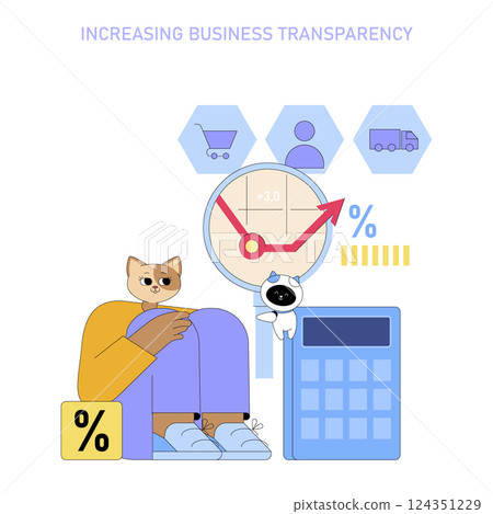 AI in mid-sized businesses promotes transparency through data analysis and analytics. Visualizing performance metrics enables informed decision-making while enhancing productivity and trust. Vector AI in mid-sized businesses promotes transparency through data analysis and analytics. Visualizing performance metrics enables informed decision-making while enhancing productivity and trust. Vector 124351229