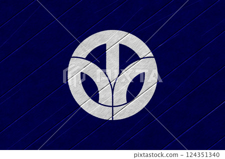 Official flag of Fukui. Prefecture in Japan. Conceptual collage on wood texture Official flag of Fukui. Prefecture in Japan. Conceptual collage on wood texture 124351340