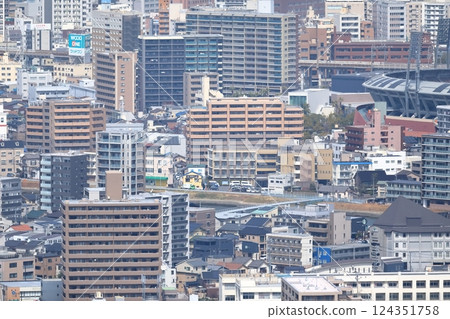 Hiroshima cityscape (view from the top of Mount Kogane) Hiroshima cityscape (view from the top of Mount Kogane) 124351758