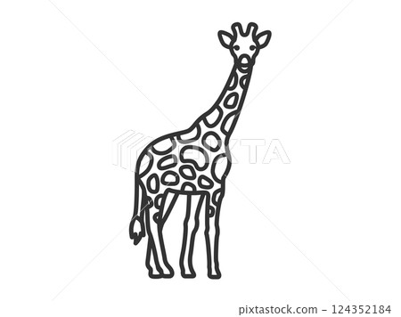 Giraffe (line drawing) illustration 124352184