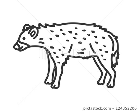 鬣狗（線描）插圖 124352206
