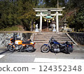 shrine and bike 124352348