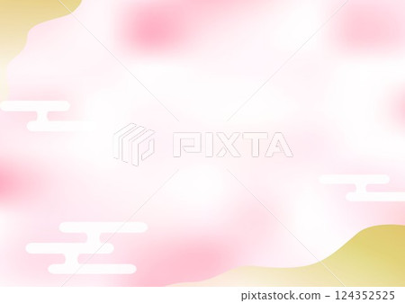 Pink and gold Japanese style background Pink and gold Japanese style background 124352525