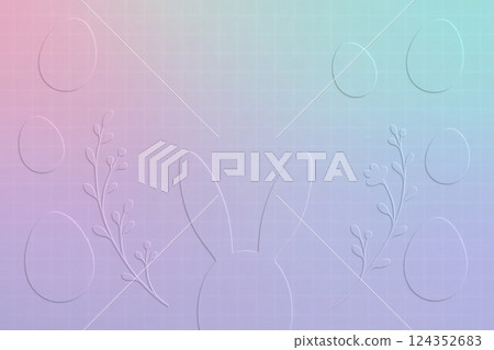 Minimalist Easter background with pastel gradient, bunny ears and floral design. AI generated Minimalist Easter background with pastel gradient, bunny ears and floral design. AI generated 124352683