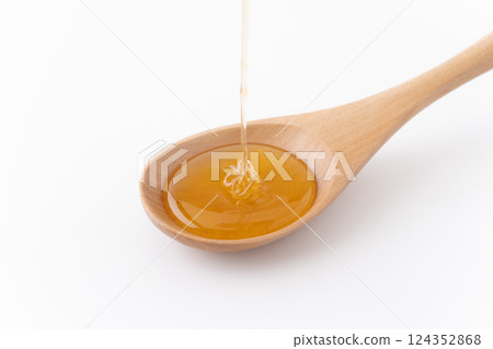 Close-up of honey dripping onto a spoon Close-up of honey dripping onto a spoon 124352868