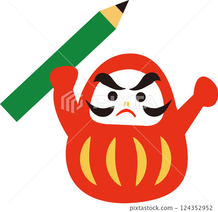 Daruma with a pencil 124352952