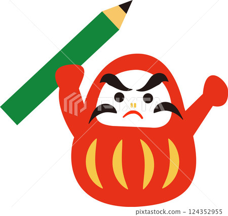 Daruma with a pencil 124352955