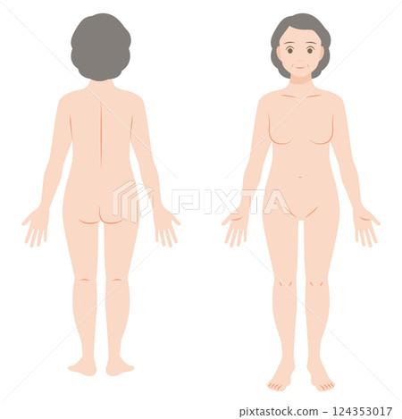 一位中年婦女的全身插圖 124353017